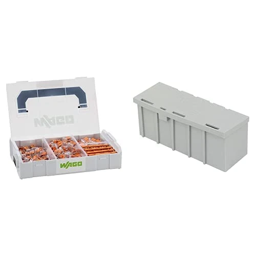 WAGO Original Connection Terminal Set 887-952 - L-BOXX Mini - Series 221 Bundle with UTRONIX Wagobox Junction Box Pack of 10, grey - Image 1