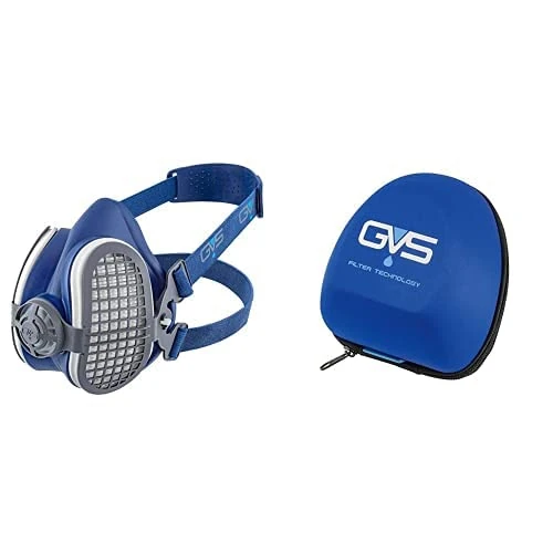 GVS SPR299 Elipse Mask with P3 Filters for Dust, S/M Bundle with GVS SPM001 Elipse P3 Dust Mask Carry Case (Belt Holder), One Size, Blue