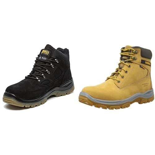 DEWALT Men's Challenger Waterproof Steel Toe Safety Boot Black UK10 (EU44) Bundle Men's Titanium Safety Boots, Honey, 10 UK (44 EU)