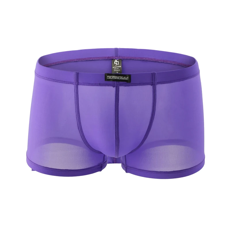 Drelaar Men's Elastic Waist Soft underpants Boxer Shorts Breathable Underwear Trunks Medium Purple