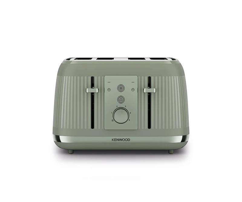 Kenwood Dusk Toaster, 4 Slot Toaster, Reheat, 5 Browning Settings, Defrost and Cancel Functions, Pull Crumb Tray, TFP30.000GN, 1800W, Olive Green