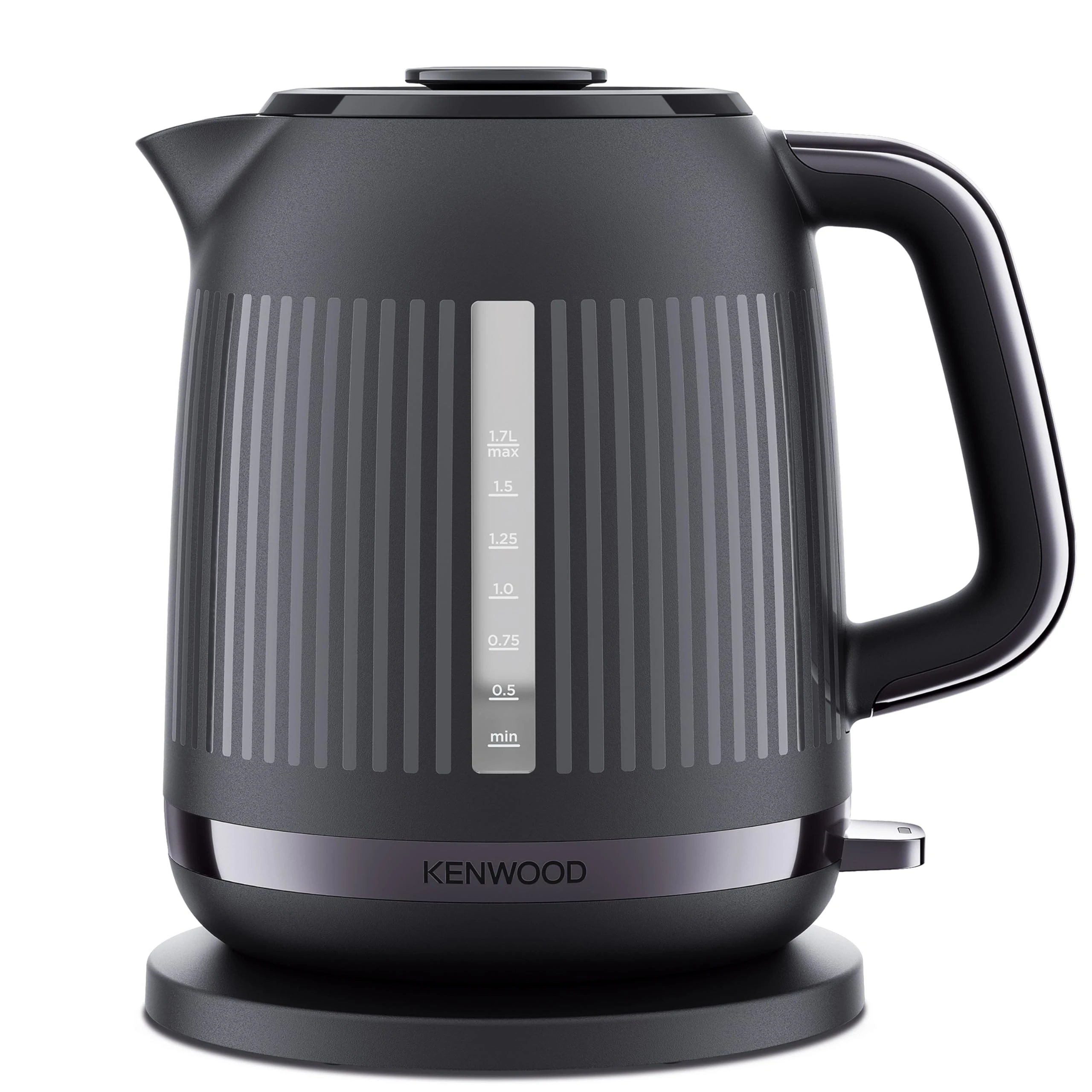 Kenwood Dusk Electric Kettle, 360° Swivel Base, Water Level Indicator, Cord Storage, Boil-Dry Protection, Removable Filter, Capacity 1.7L, ZJP30.000GY, 3000W, Slate Grey