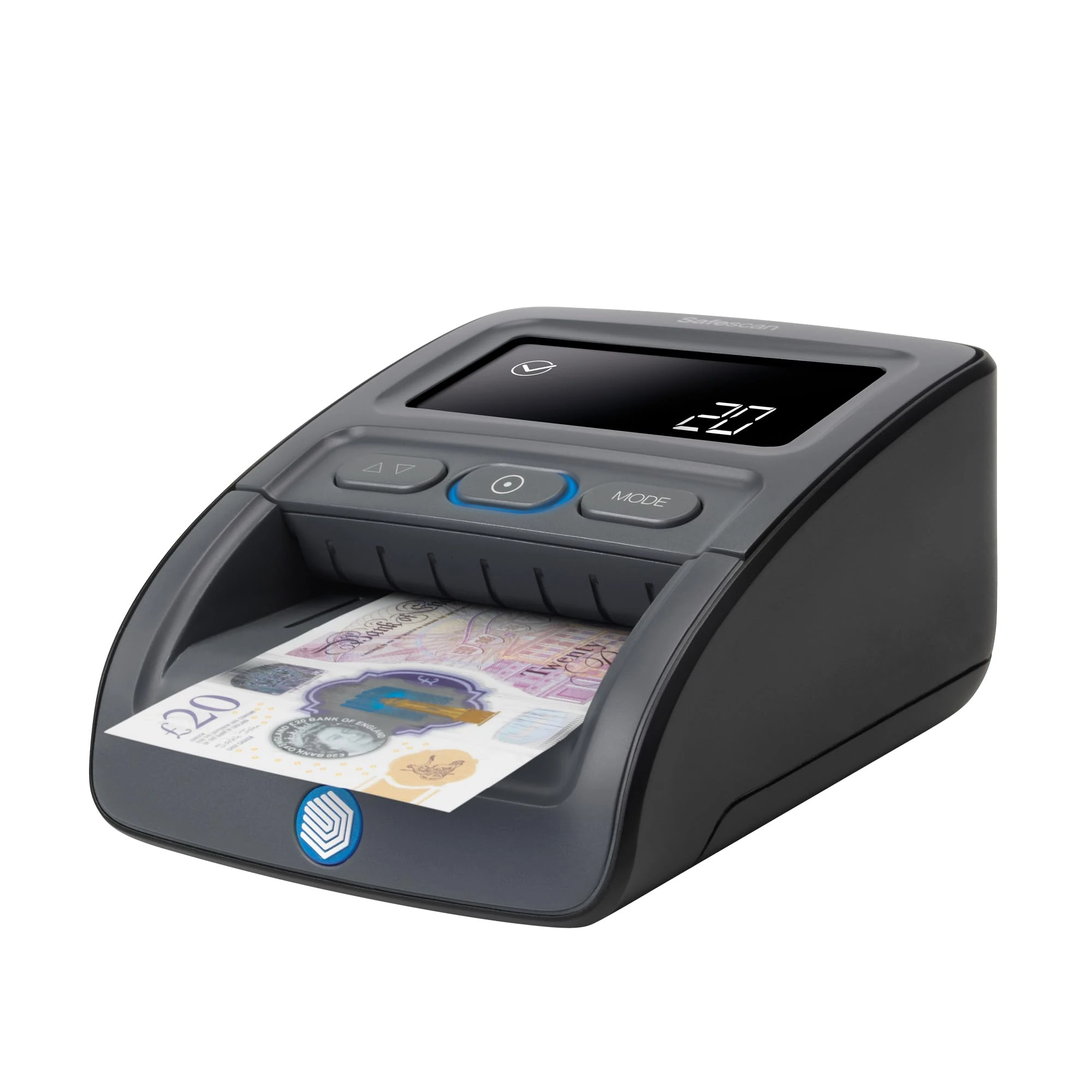 Safescan 155-S Automatic Counterfeit Money Detector - Verifies Banknotes 100% Accurately - Money Machine with 7-Point Detection - Money Checker Machine - Suitable for the New King Charles Notes