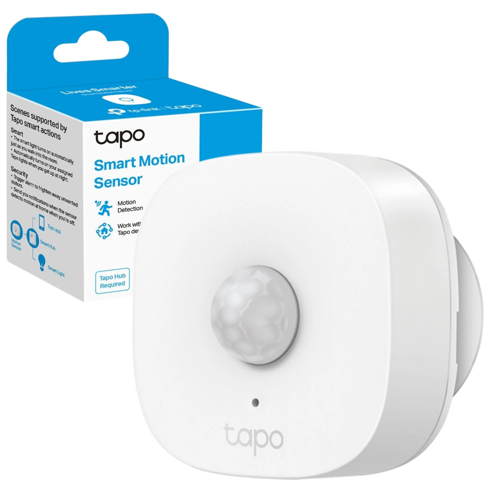 Tapo T100 Smart Motion Sensor, Motion Detectors, Wide Range Detection, Instant Alerts, Hands-Free Motion-Activated Lighting, Energy Saving, Battery Included(Packaging may vary)