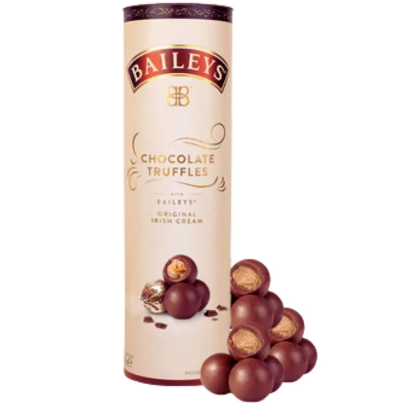 Baileys Truffles Tube 320 g - Baileys Twist Wrap - birthday hampers for women with Thank You sticker, Chocolate Gift set for him her men women (baileys gift set)