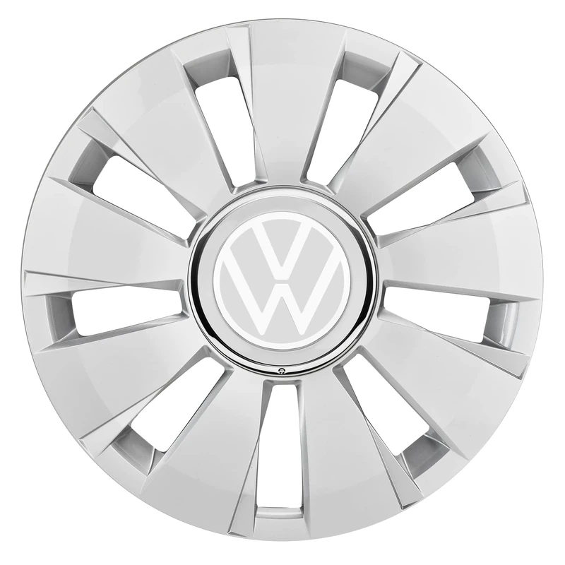 Volkswagen 1S0071454BYEH Wheel Trims (Set of 4) 14 Inch Steel Rims Wheel Trims Silver