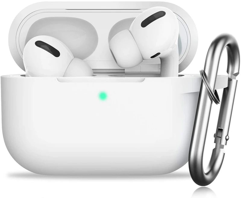 LHXXA Silicone Case for AirPods Pro - Protective Cover with Keychain