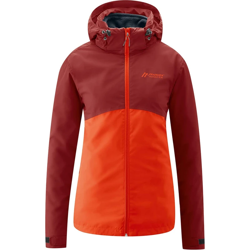 Maier Sports Women's Gregale Dj W Outdoor Jacket, Sun-Dried Tomato/Siren red, 44 (EU)