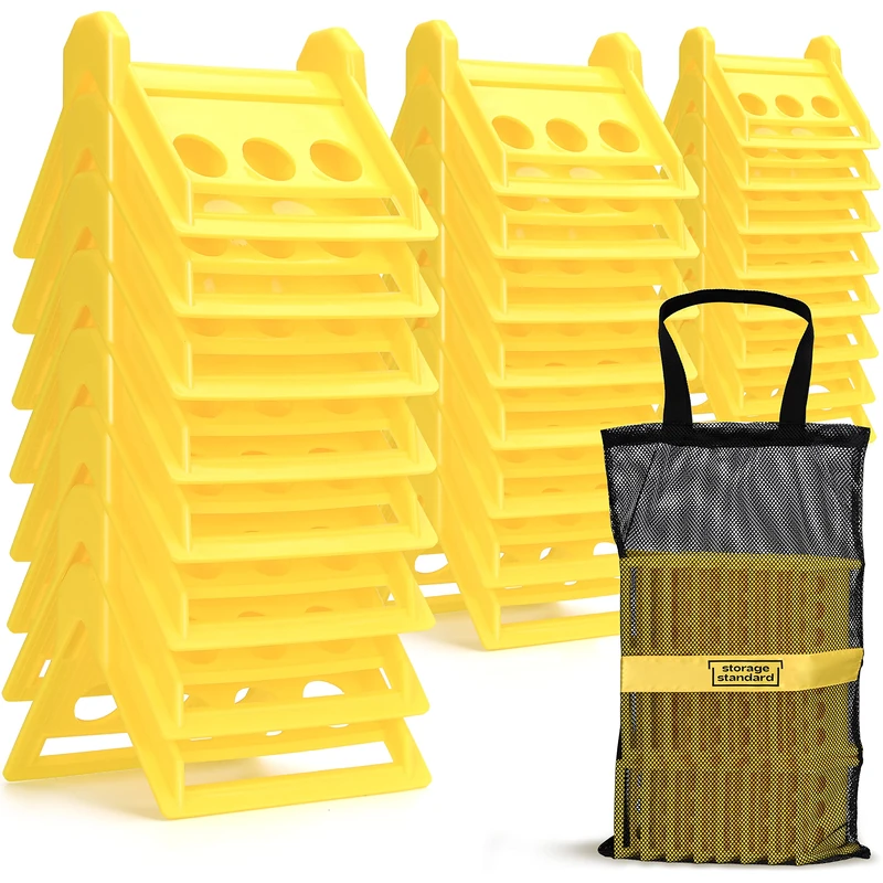 24 Pack Edge Corner Protector with Carrying Case for Flatbed Cargo Load Truck Shipping - 4'' x 6'' Winch Ratchet Straps Plastic Protectors - Image 1