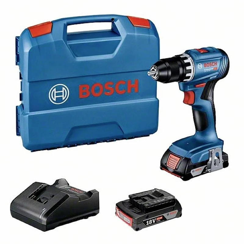 Bosch Professional 18V System GSR 18V-45 Battery Screwdriver 45 Nm Max 8 mm Screw 2 x 2.0Ah in Case Blue