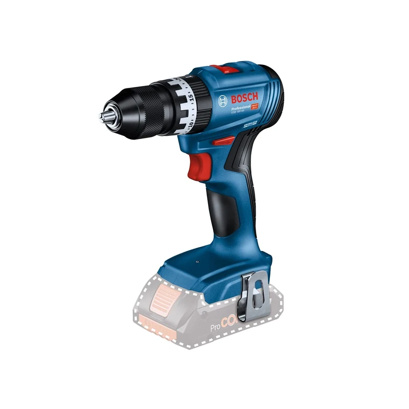Bosch Professional 18V System GSB 18V-45 Cordless Hammer Drill (Speed 1,900 min) ¹, Batteries and Charger Not Included, in Box, Blue, 06019K3300