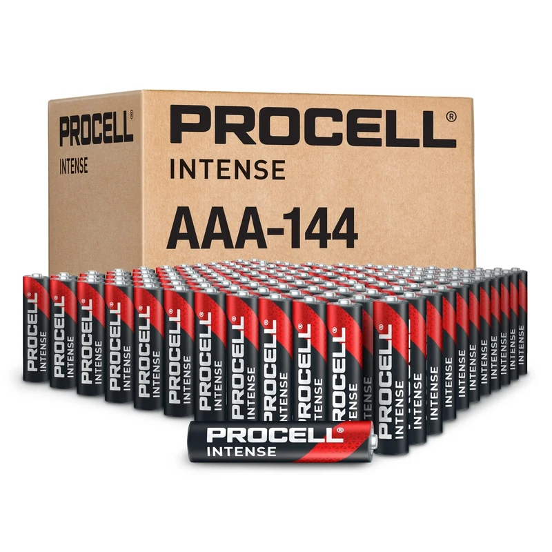 ProCell Intense AAA High-Performance Alkaline Batteries (144 Pack), 10-Year Shelf Life, Bulk Value Pack for High Power Professional Devices