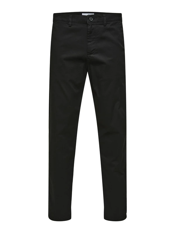 SELECTED HOMME WHITE Mens Black Pants