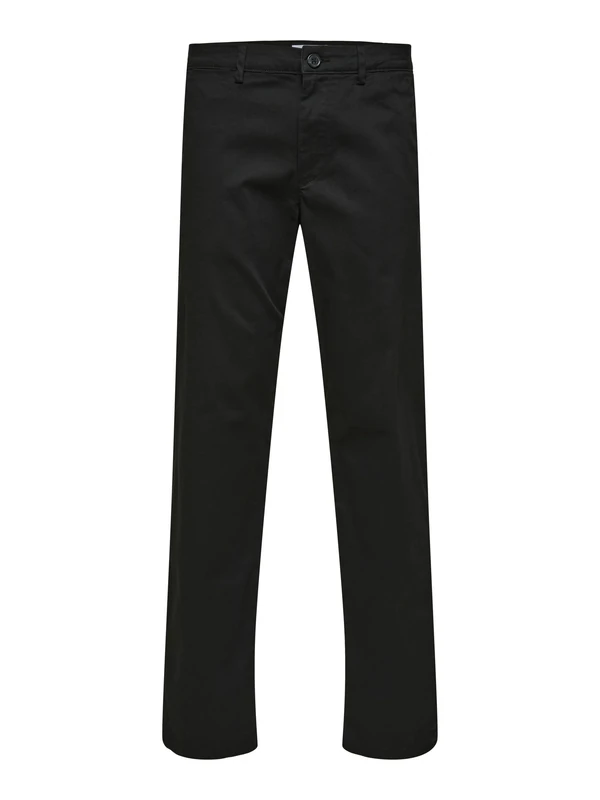 SELETED HOMME Men's SLHSTRAIGHT-New Miles 196 Flex Pants W N Chino, Black, 31/34, Black, 31 W/34 L