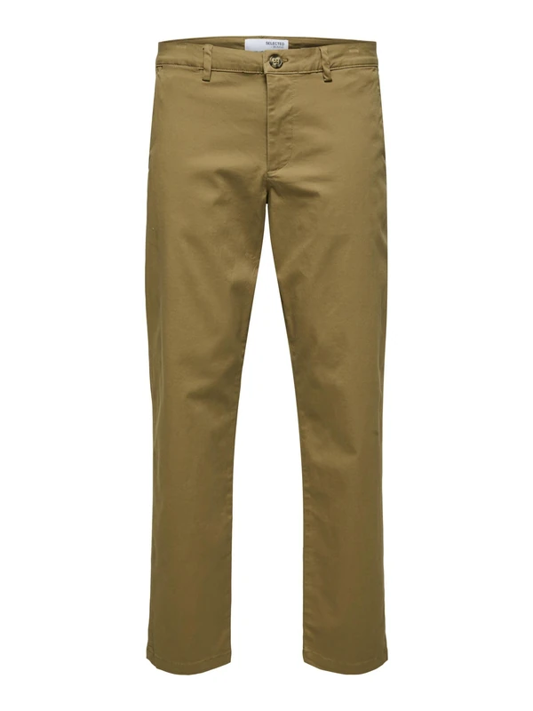 SELETED HOMME Men's SLHSTRAIGHT-New Miles 196 Flex Pants W N Chino, Ermine, 32/32, Ermine, 32 W/32 L