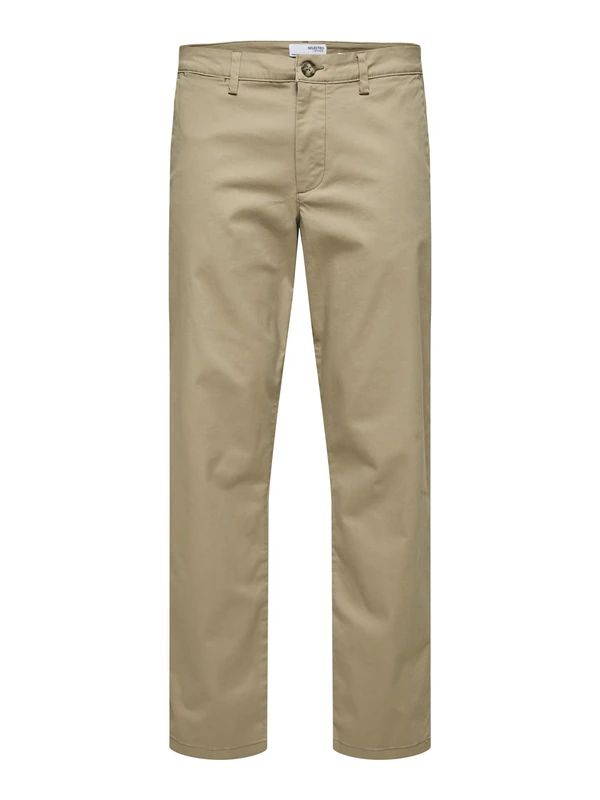 Selected Homme Male Chino 196 Straight Flex, Greige, 29 W/32 L