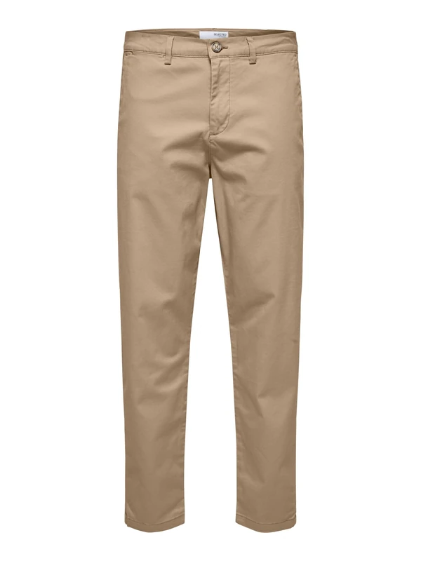 SELECTED HOMME WHITE Mens Greige Pants