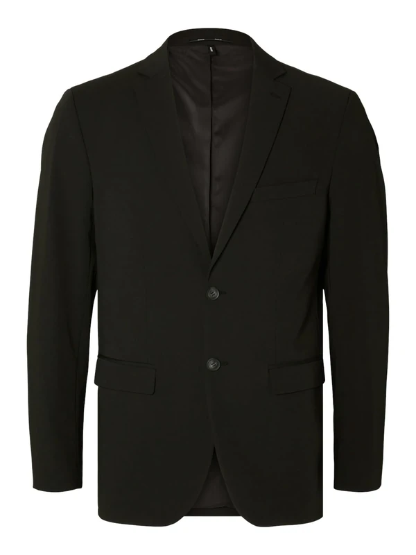 Selected Homme Male Blazer Viscose Mix Slim Fit, Black 1, 44