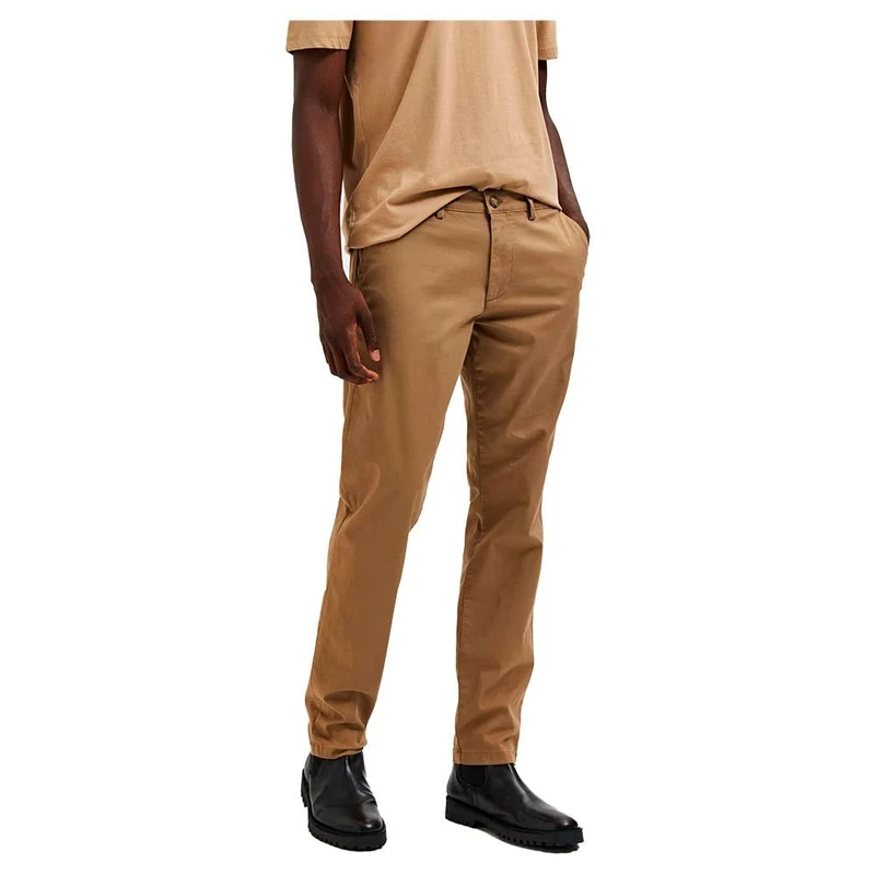 SELETED Homme Men's SLHSLIM-New Miles 175 Flex Pants W N Chino, Ermine, 34/32, Ermine, 34 W/32 L