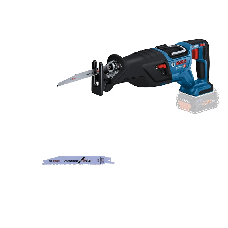 Bosch Professional 18V System BITURBO Cordless Reciprocating Saw GSA 18V-28 (incl. 2X Reciprocating Saw Blade, Without Battery/Charger)