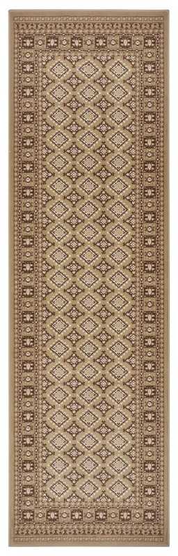 Nouristan Oriental Short Pile Rug Sao Buchara Living Room Rug Modern Design for Living Room Kitchen Hallway Dining Room Bedroom - Berber, 80 x 250 cm
