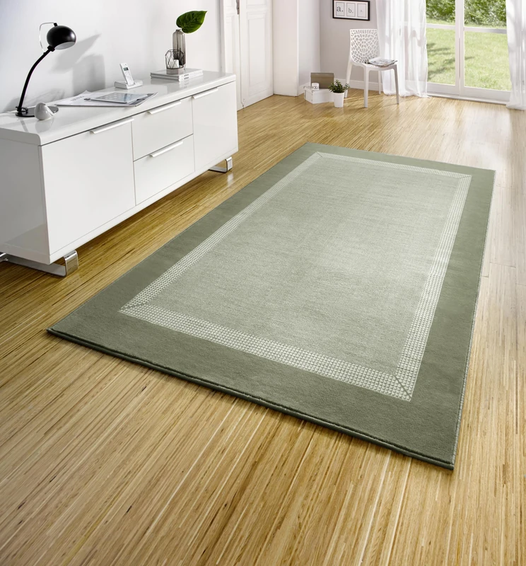 Hanse Home Rug Runner Band 160 x 230 cm - Carpet Runner Soft Short Pile Rug Modern Design Runner for Hallway, Bedroom, Children's Room, Bathroom, Living Room, Kitchen Decorative Runner - Green - Image 1