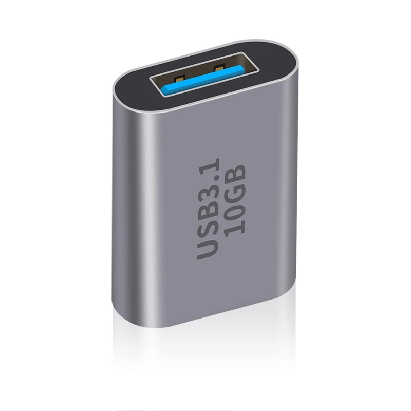 Duttek USB C Female to USB Female Adapter 3.1 Gen2, USB 3.1 A to USB Type C Adapter Double-Sided 10Gbps Support Data Sync and Charging for Laptop, PC etc (1Pack)