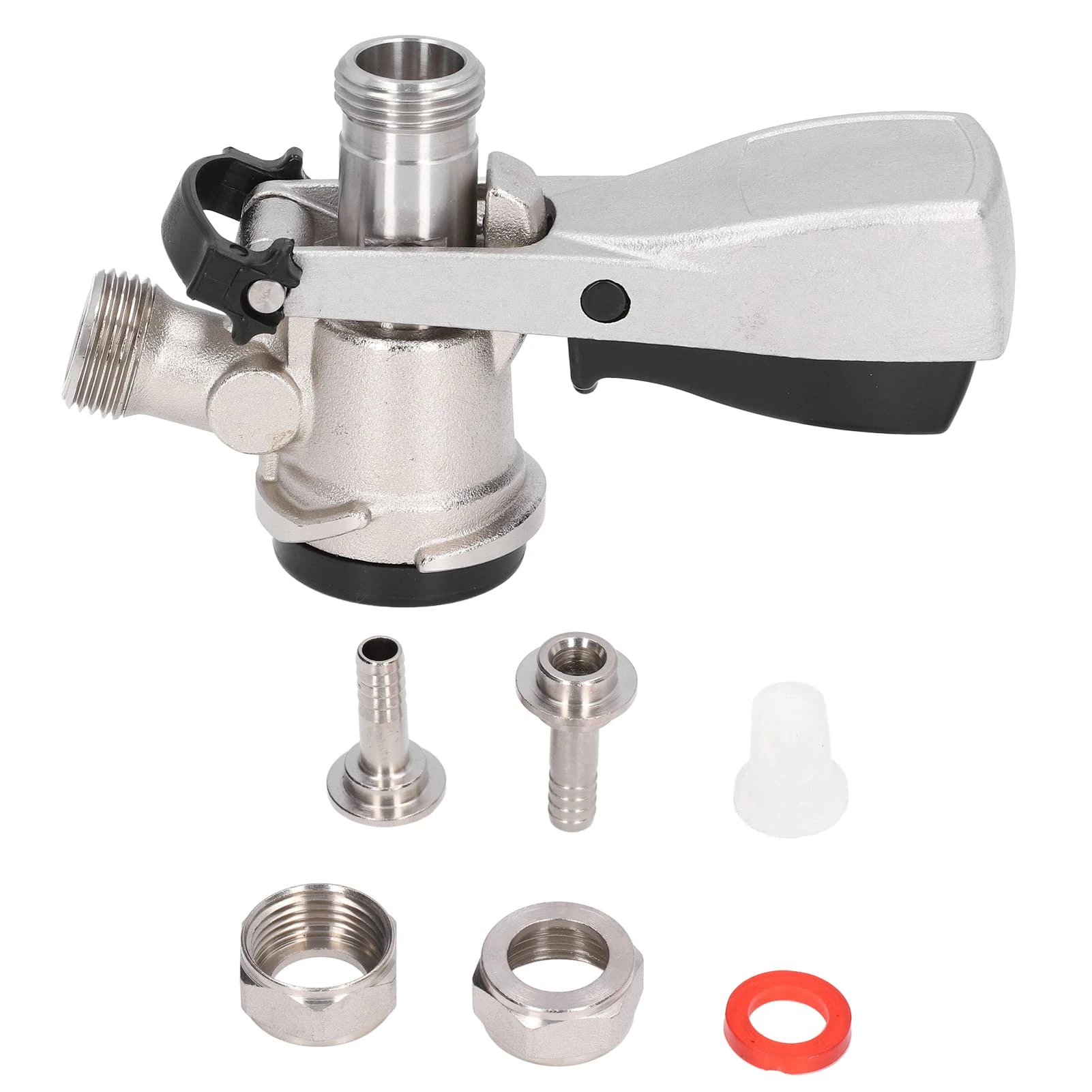 Keg Coupler, G5/8 D Type Stainless Steel Sankey Kegerator Beer Barrel Distributor Faucet Beer Tap Beer Dispenser for Home Brewing