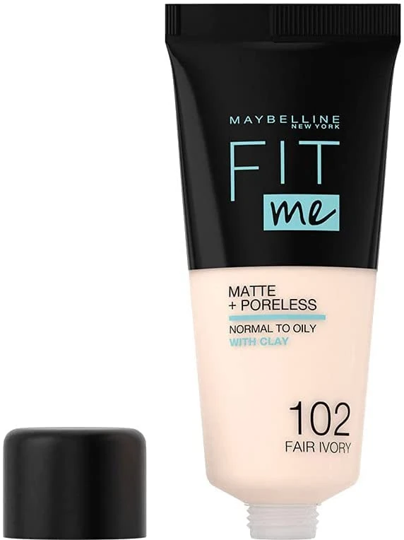 Maybelline Fit Me Matte + Poreless Foundation 2 Pack - 30ml Fair Ivory