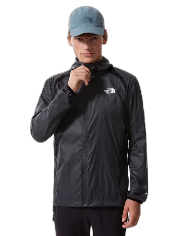 The North Face Ao Wind Fz Jacket Asphalt Grey-TNF Black M