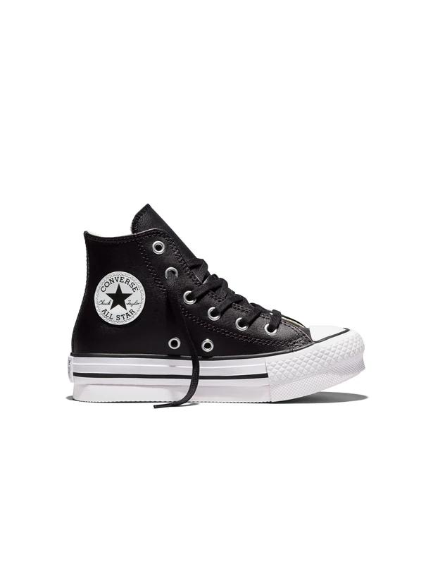 Converse CHUCK TAYLOR ALL STAR LIFT PLATFORM LEATHER Sneaker Nero Da Bambino A01015C - Image 1