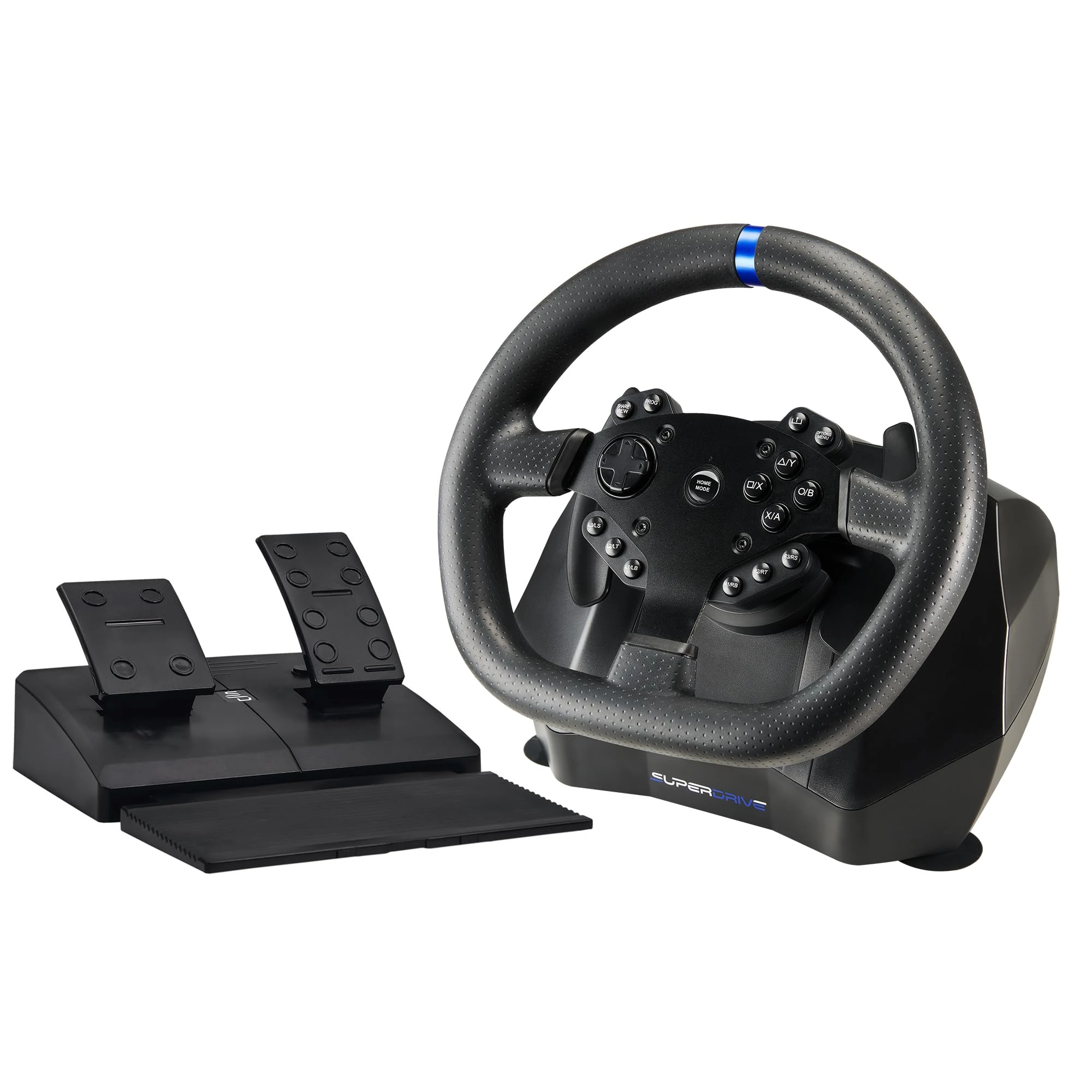 Subsonic Superdrive - SV950 steering wheel with pedals and paddles for Xbox Serie X/S, PS4, Xbox One, PC (programmable for all games)