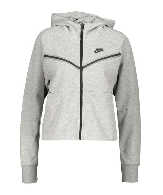 NIKE Nsw Tch Wr Essntl Fz Jacket Dk Grey Heather/Black XS