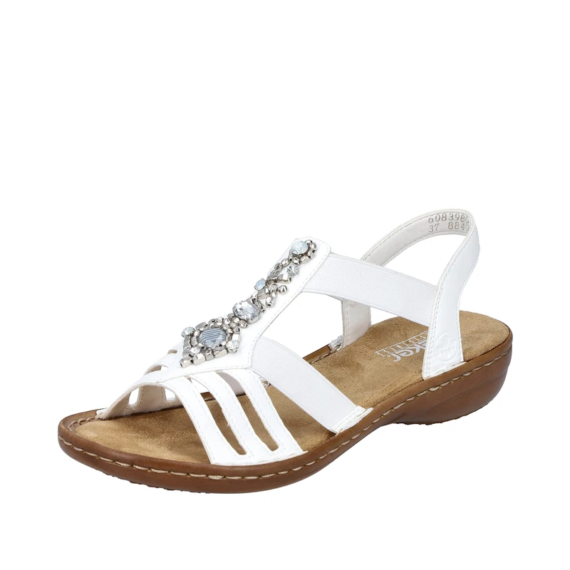 Rieker Women's 60839 Sandals, white 80, 6 UK