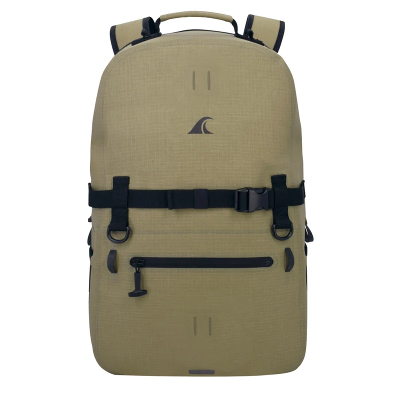 Breakwater Supply™ Waterproof IP68 Submersible Backpack with Airtight Zippers | Laptop Travel Outdoors | Fogland 25L 20L 15L, Fogland 25l Cordura (Safari Tan), 25L, Backpack