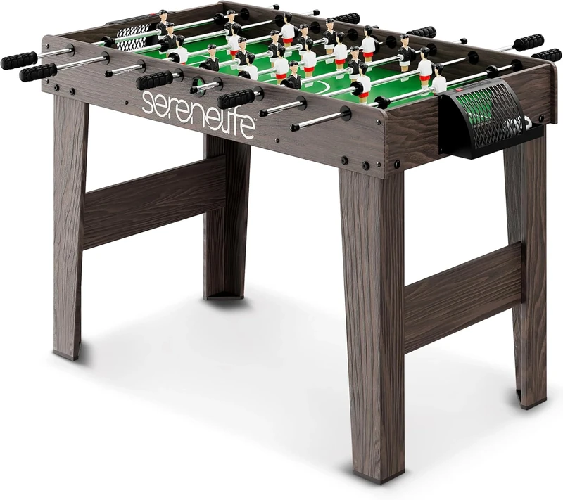 SereneLife Football Table or Foosball Game, Interactive Table Soccer Game, Tabletop, Mini Football, Games for Kids & Adults