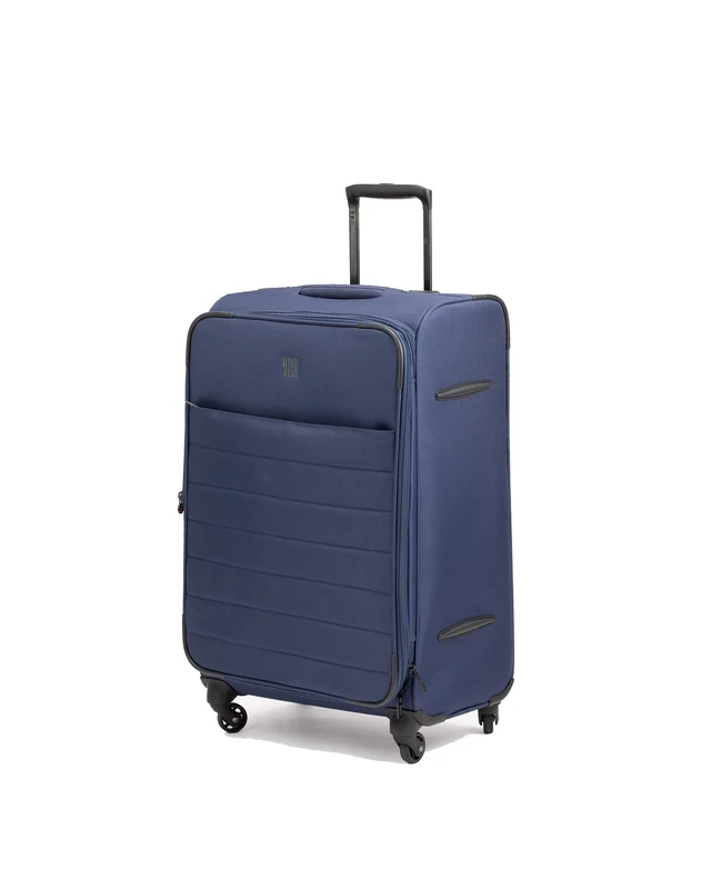 BIBA | Trolley Type Travel Suitcase, Lilac G Suitcase, Trolley Handle, Zipper Closure, Polyester, Navy Blue, L, Suitcases & Trolleys