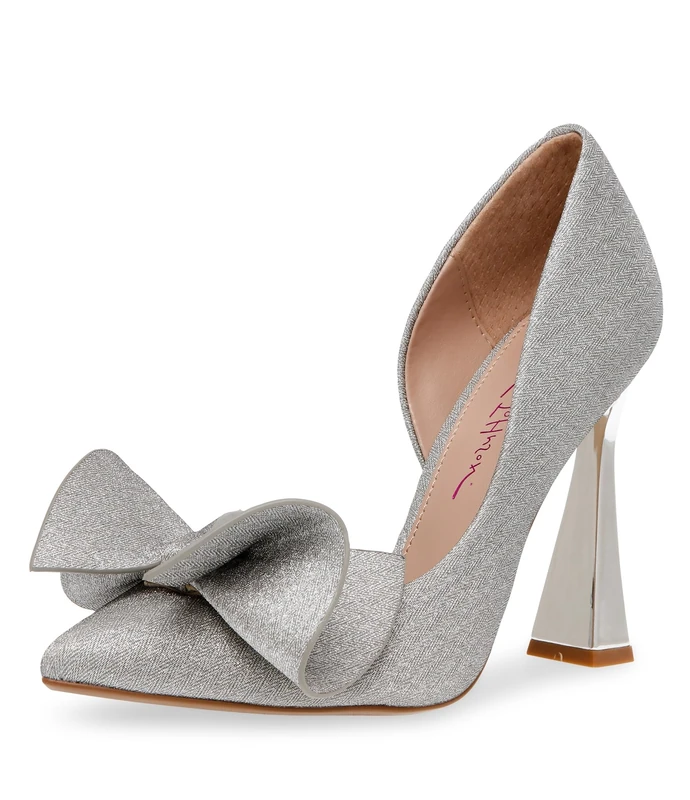 Betsey Johnson Women's Nobble Pump, Silver, 8 UK - Image 1