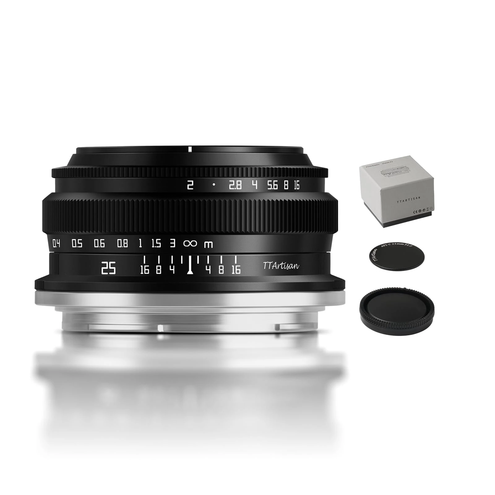 TTArtisan APS-C 25mm F2 Metal Bodied Lens Compatible with Nikon Z Mount - Black