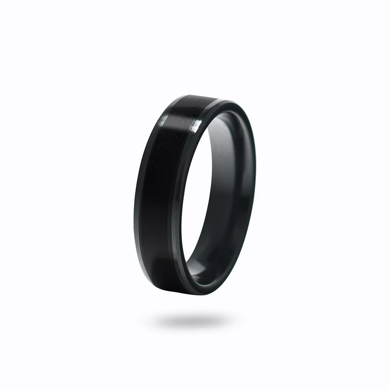 CNICK Tesla Smart Ring Accessories: Ceramic Ring for Model 3/Y/S/X to Replace Key Card Key fob. (Black, Q UK / 8.5 US)