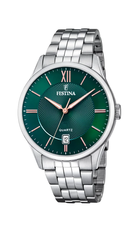 Festina Men's Green Stainless Steel Watch Bracelet, Green, Classic - Image 1