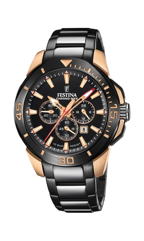 Festina Men's Watch F20645/1 Special Editions Stainless Steel Case 316L Pink 316L Stainless Steel Strap Black