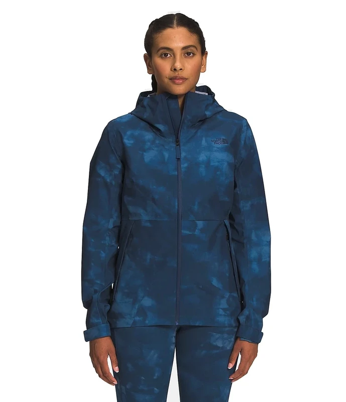 The North Face Printed Dryzzle Futurelight Jacket Shady Blue River Dye Print XS