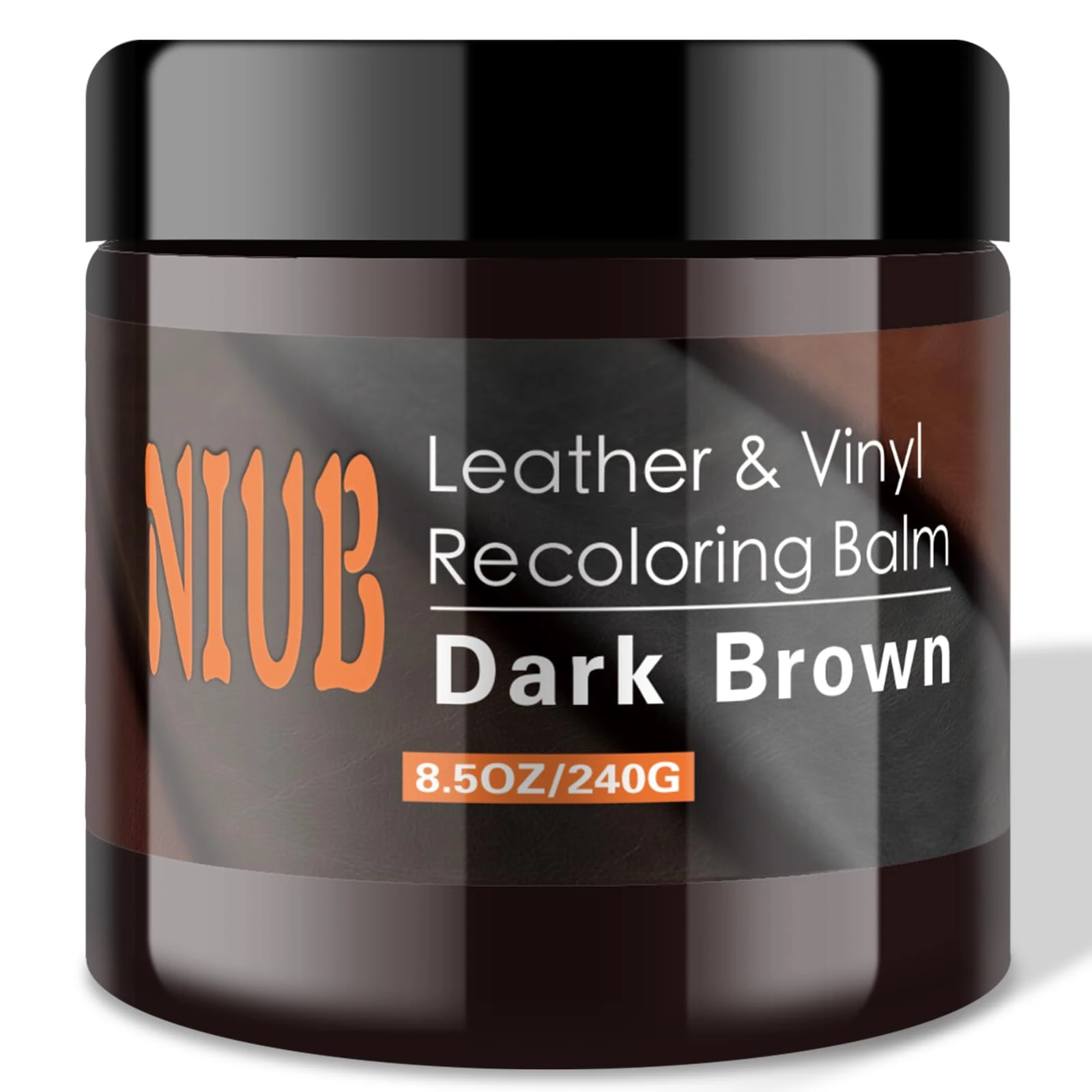 NIUB Leather Recoloring Balm, 8.5Oz Dark Brown Leather Color Restorer, Leather Scratch Remover, Leather Restorer for Couches,Furniture,Leather Shoes, Leather Couch Paint, Quick Dry Leather Balm