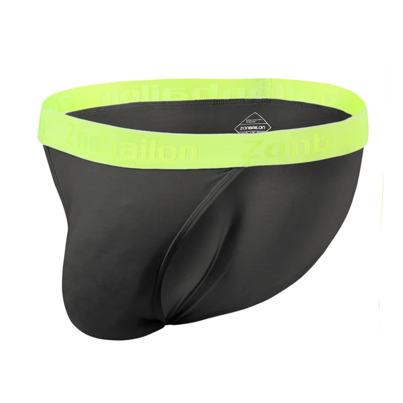 BIATWOWR Briefs Men 3XL Bamboo Solid Color Underwear with U Pouch Low Rise Comfortable Breathable for Lightweight Male Elastic Wide Waistband No Fly Black