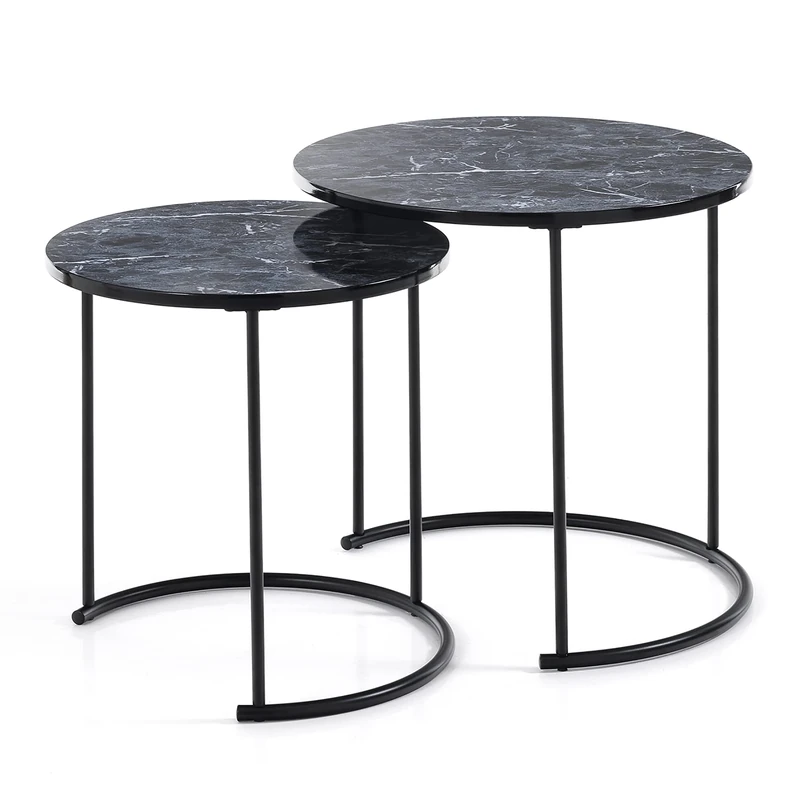 Oresteluchetta Set of 2 coffee tables, H.49,5 x Ø.50