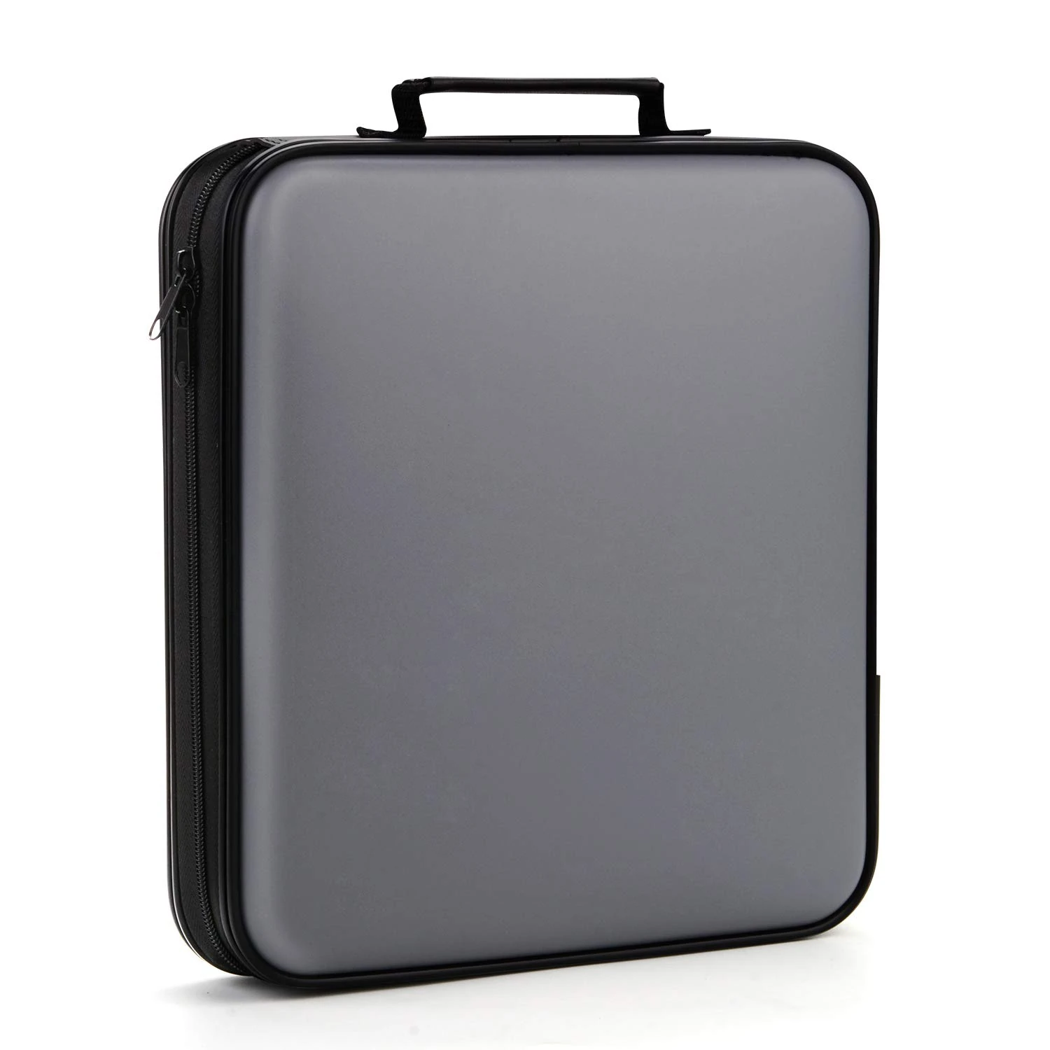 TIMCORR DVD Storage CD Case Holder: 160 Capacity CD Sleeves Black Disc Cases Binder for Car - CD Hard Organizer Box - Large DVD Wallet for Movie/Music/Game & Portable CD Book (160 Capacity Grey)