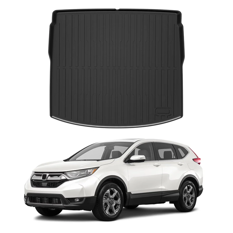 Powerty Compatible with Cargo Liner Honda CRV 2017-2022 CR-V Cargo Deck in Upper Position All Weather Rear Trunk Mat Upgraded Material