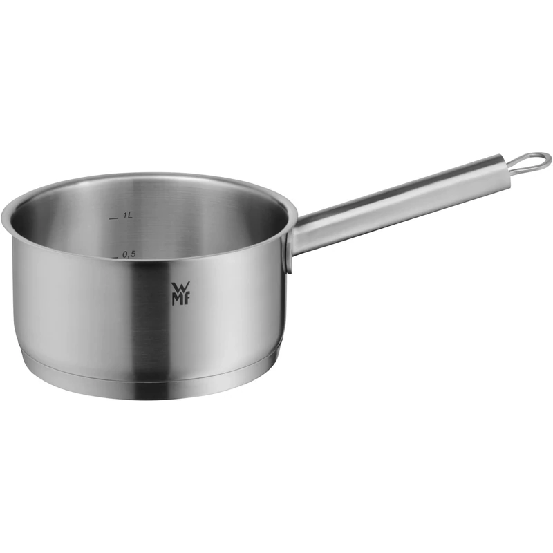 WMF Comfort Line Saucepan 16 cm Without Lid, Small Cooking Pot 1.4 L, Milk Pot Induction, Cromargan Matte Stainless Steel, Scale, Stackable, Uncoated