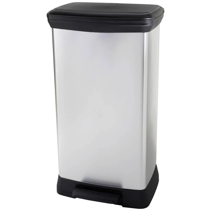 Curver Waste bin, DECO DUO PEDAL BIN 23+23L, silver